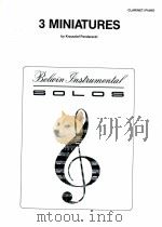 3 minature per clarinetto e pianoforte 1959 PDF电子版封面