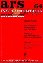 concerto b flat for clarinet and orchestra piano score ed.nr772k 1974 PDF电子版封面 Ignaz Pleyel
