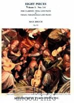 Eight pieces for clarinet viola and piano or violin violoncello and piano Op.83 Volume Ⅰ:Nos.1-4 PDF电子版封面 max bruch