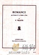 Romance pour Clarinette Si b ou Hautbois et Piano 1963 PDF电子版封面
