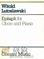Epitaph in memoriam Alan Richardson for oboe and piano（1981 PDF版）