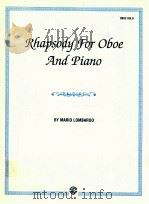 Rhapsody for oboe and piano 1993 PDF电子版封面