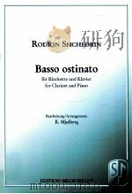 Basso ostinato for clarinet and piano Edition Sikorski 6320 PDF电子版封面