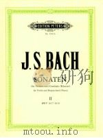 Sonaten for violin and harpsichord Band/Vol.Ⅱ BWV 1017-1019 Nr.4591b 1958 PDF电子版封面