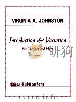 Introduction & Variation for Clarinet and Harp 1987（1988 PDF版）