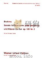 Sonata for clarinet (or viola) and piano e flat major op.120 Nr.2 UT50016（1973 PDF版）
