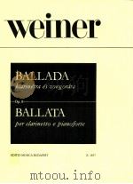 ballata per clarinetto e pianoforte op.8 z1875（1950 PDF版）