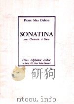 Sonatina pour Clarinet et Piano al 21 718 1958 PDF电子版封面