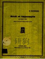 Recit et Impromptu pour clarinette et Piano al 20 254（1943 PDF版）