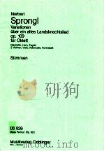 Variation uber ein altes Landsknechtslied op.109 fur oktett Klarinette Horn Fagott 2 Violonen Viola 1987 PDF电子版封面