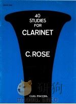 40 Studies for clarinet book one 0437 PDF电子版封面 0825809045 C.Rose