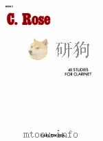 40 Studies for clarinet book 2（ PDF版）