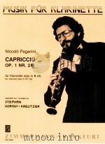Capriccio op.1 NR.24 for clarinet solo in Bb A ZM 2984 1993 PDF电子版封面