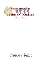 Peter Maxwell Davies STedman Doubles for Clarinet and Percussion 1978 PDF电子版封面