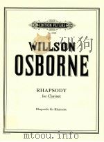edition peters No.6006 Rhapsody for clarinet（1958 PDF版）