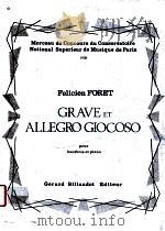 Grave et allegro giocoso pour Hautbois et Piano 1930 PDF电子版封面