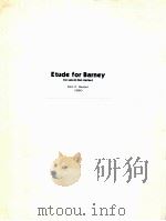 Etude for Barney for solo B-flat clarinet（1990 PDF版）