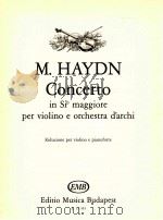johann michael Haydn Concerto in Sib maggiore per violino e orchestra d'archi riduzione per vio 1988 PDF电子版封面
