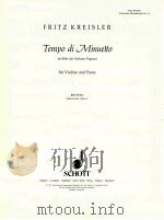 klassische manuskripte No.14 Tempo di Minuetto im Stile von Gaetano Pugnani fur Violine und Piano BS 1939 PDF电子版封面