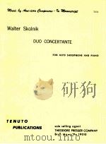 duo concertante for alto saxophone and piano T252 1984 PDF电子版封面
