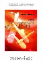 24 duos opus 186 for saxophones in Eb and or Bb volume 1: 1 a 12 1984 PDF电子版封面