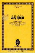 edition eulenburg No.711 Concerto for Violin Strings and Basso continuo A minor BWV 1041（1988 PDF版）