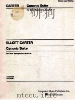 canonic suite for quartet of alto saxophones（1984 PDF版）