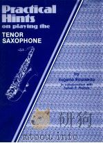 practical hints on playing the tenor saxophone（1983 PDF版）