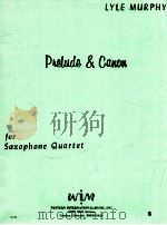 Prelude & canon for saxophone quartet av79（1966 PDF版）