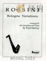 Bologna Variations arranged for Alto Saxophone and Piano 1988 PDF电子版封面