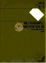 TOWARD THE SEA Ⅲ for alto flute and harp sj1049 1989 PDF电子版封面