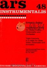 Triple concerto in d major for oboe violin violoncello and orchestra Ed.Nr.635k（1963 PDF版）