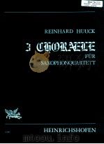 3 choralel for saxophonquartett n 2257（1992 PDF版）