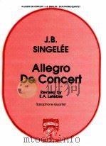 allegro de concert saxophone quartet（ PDF版）