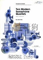 two modern saxophone quartets（ PDF版）