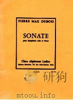 sonate pour saxophone alto et piano AL 21 689 1956 PDF电子版封面