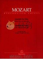 Quartets for Flute Violin viola and Violoncello KV 285 KV 285a KV Anh.171 285b KV 298 BA 4405（1962 PDF版）