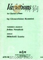 Variations for clarinet & Piano ATR-18（1967 PDF版）
