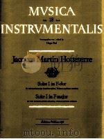 Suite I in F major for Alto Recorder or Flute Hautboy Violin and Basso continuo PE 858 1970 PDF电子版封面