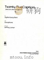 twenty-five caprices for saxophone B-351（1985 PDF版）