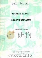 Chant du soir for English Horn and Piano（1990 PDF版）