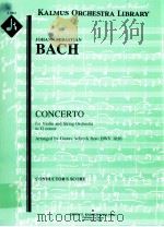 Concerto for Violin and String Orchestra in G minor BWV 1056 A 8861（ PDF版）