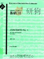 Concerto No.1 for Violin and Orchestra in A minor BWV 1041 A 1238 PDF电子版封面