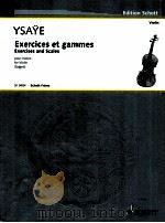 Exercises and scales for Violon posthumous publication 1967 SF 9484 1967 PDF电子版封面 Eugène Ysae