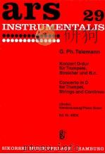 ars 29 concerto in D for Trumpet Strings and continuo Grebe piano score Ed.Nr.495K（1959 PDF版）