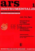 ars 1 concerto in B flat for bassoon and orchestra piano score Ed.Nr.179K（1953 PDF版）
