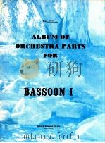 album of orchestra parts for bassoon Ⅰ symphony No.1 No.8510 PDF电子版封面