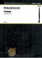 relude for Solo Clarinet in Bb 1987 ED 7567 1988 PDF电子版封面