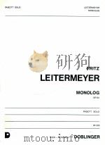 monolog op.64 fur fagott solo 05503 1979 PDF电子版封面