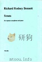 sonata for soprano saxophone and piano 120760 1994 PDF电子版封面 Richard Rodney Bennett